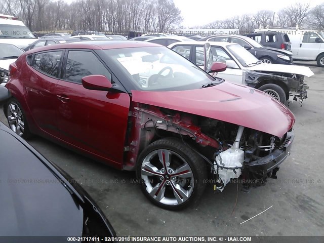 KMHTC6AD0DU179885 - 2013 HYUNDAI VELOSTER RED photo 1