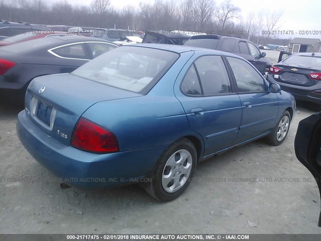 3N1CB51D94L833278 - 2004 NISSAN SENTRA 1.8/1.8S BLUE photo 4