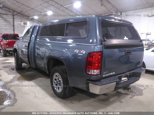 1GTN2TE01BZ447476 - 2011 GMC SIERRA K1500 BLUE photo 3