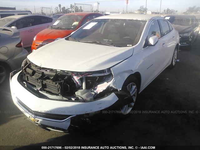 1G1ZJ5SUXGF357607 - 2016 CHEVROLET MALIBU HYBRID WHITE photo 2