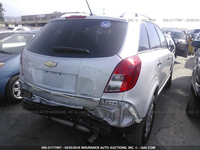 3GNFL3EK1DS528519 - 2013 CHEVROLET CAPTIVA LT SILVER photo 4