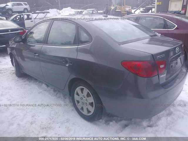 KMHDU46D08U406870 - 2008 HYUNDAI ELANTRA GLS/SE/LIMITED GRAY photo 3