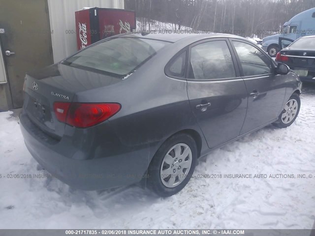 KMHDU46D08U406870 - 2008 HYUNDAI ELANTRA GLS/SE/LIMITED GRAY photo 4