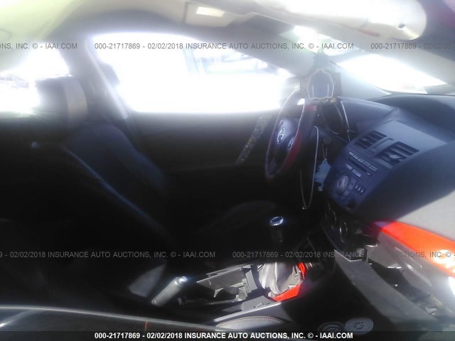 JM1BL1H40A1225639 - 2010 MAZDA SPEED 3 RED photo 5