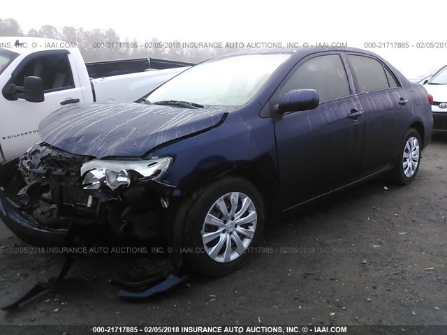 2T1BU4EE7CC913485 - 2012 TOYOTA COROLLA S/LE BLUE photo 2