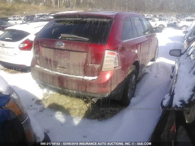 2FMDK49C68BA32571 - 2008 FORD EDGE LIMITED RED photo 4