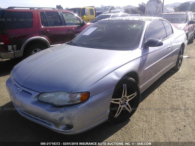 2G1WX12K6Y9346445 - 2000 CHEVROLET MONTE CARLO SS ვერცხლისფერი ფოტო 2