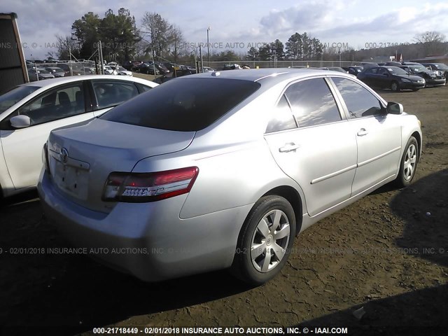 4T1BF3EK2AU046342 - 2010 TOYOTA CAMRY SE/LE/XLE SILVER photo 4
