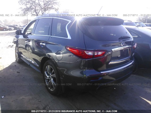 5N1AL0MM6DC350855 - 2013 INFINITI JX35 GRAY photo 3