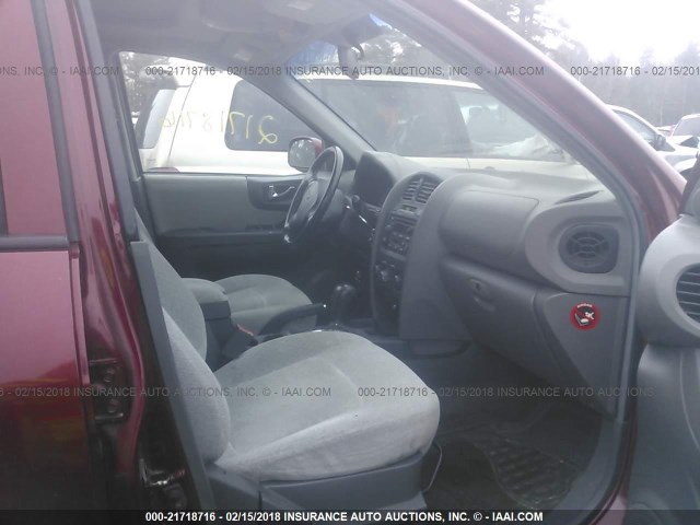 KM8SC73D05U941807 - 2005 HYUNDAI SANTA FE GLS/LX RED photo 5