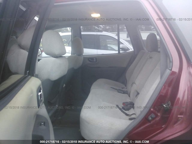 KM8SC73D05U941807 - 2005 HYUNDAI SANTA FE GLS/LX RED photo 8