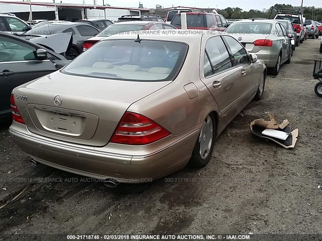 WDBNG78J11A194250 - 2001 MERCEDES-BENZ S 600 GOLD photo 4