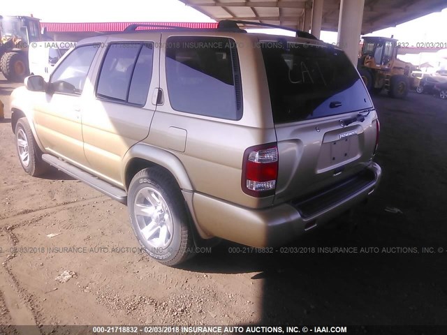 JN8DR09Y44W907258 - 2004 NISSAN PATHFINDER LE/SE GOLD photo 3