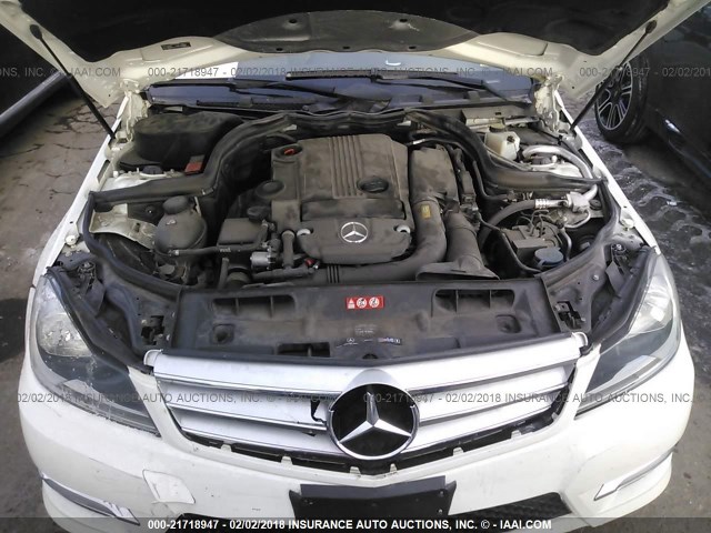 WDDGF4HB1CR202524 - 2012 MERCEDES-BENZ C 250 WHITE photo 10