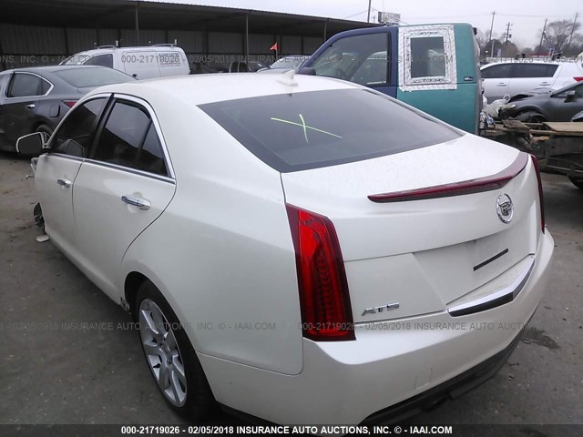 1G6AA5RA4E0118329 - 2014 CADILLAC ATS WHITE photo 3