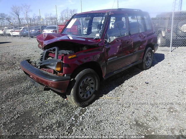 JS3TD03V4S4114251 - 1995 SUZUKI SIDEKICK JX/JLX MAROON photo 2