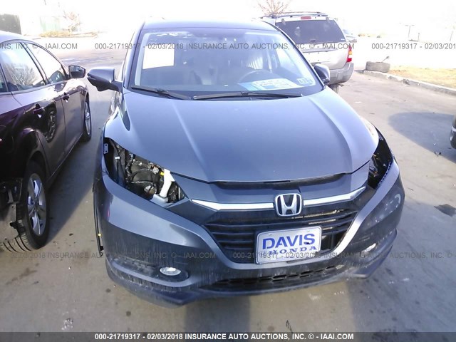 3CZRU6H50GM768447 - 2016 HONDA HR-V EX GRAY photo 6