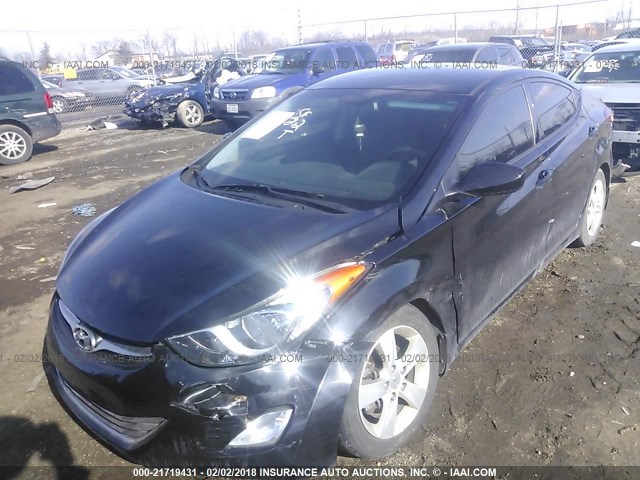 5NPDH4AE2DH426308 - 2013 HYUNDAI ELANTRA GLS/LIMITED BLACK photo 2