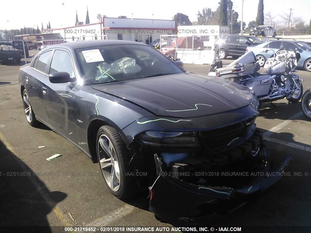 2C3CDXCT6HH612392 - 2017 DODGE CHARGER R/T GRAY photo 1