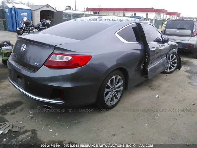 1HGCT2B87EA007601 - 2014 HONDA ACCORD EXL GRAY photo 4