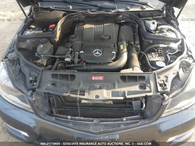 WDDGF4HB3DR300830 - 2013 MERCEDES-BENZ C 250 GRAY photo 10