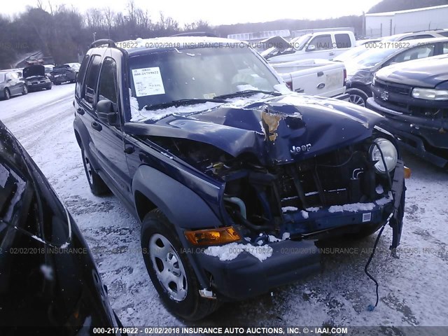 1J4GL48KX7W522462 - 2007 JEEP LIBERTY SPORT Mavi foto 1