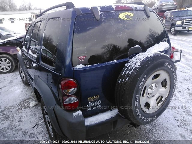 1J4GL48KX7W522462 - 2007 JEEP LIBERTY SPORT BLUE photo 3