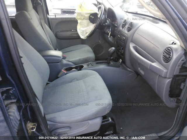 1J4GL48KX7W522462 - 2007 JEEP LIBERTY SPORT Mavi foto 5