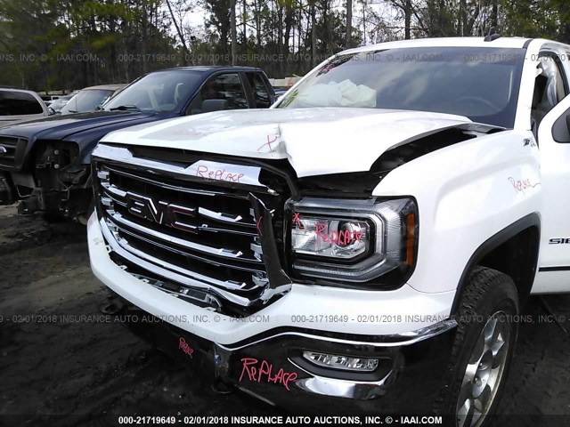 3GTU2NEC8HG406496 - 2017 GMC SIERRA K1500 SLT WHITE photo 6