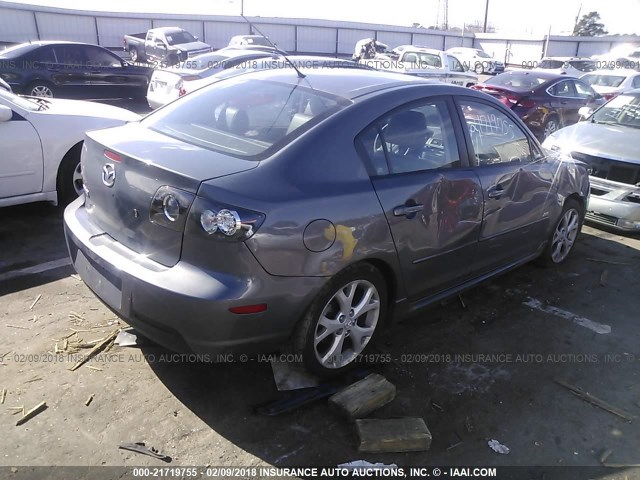 JM1BK323X81845214 - 2008 MAZDA 3 S GRAY photo 4