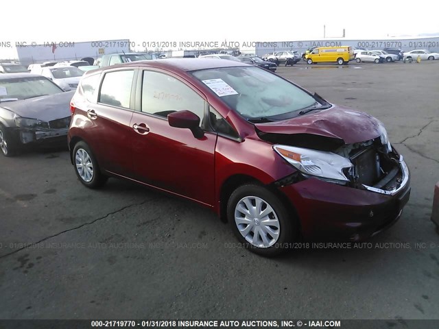 3N1CE2CP6FL352498 - 2015 NISSAN VERSA NOTE S/S PLUS/SV/SL/SR RED photo 1