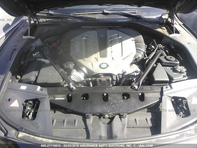 WBAKA8C5XBCY36344 - 2011 BMW 750 I GRAY photo 10