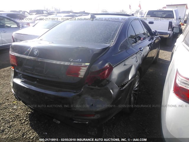 WBAKA8C5XBCY36344 - 2011 BMW 750 I GRAY photo 4