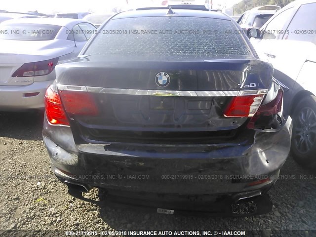 WBAKA8C5XBCY36344 - 2011 BMW 750 I GRAY photo 6