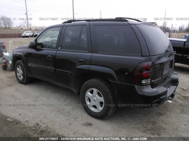 1GNDS13S722320560 - 2002 CHEVROLET TRAILBLAZER  BLACK photo 3