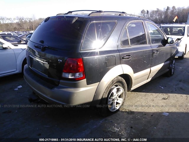 KNDJC733655358112 - 2005 KIA SORENTO EX/LX BLACK photo 4