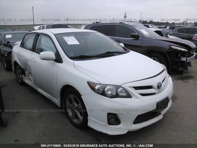 2T1BU4EE2BC713774 - 2011 TOYOTA COROLLA S/LE WHITE photo 1