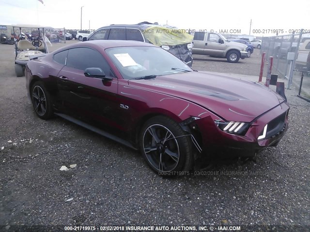 1FA6P8CF0H5250203 - 2017 FORD MUSTANG GT RED photo 1