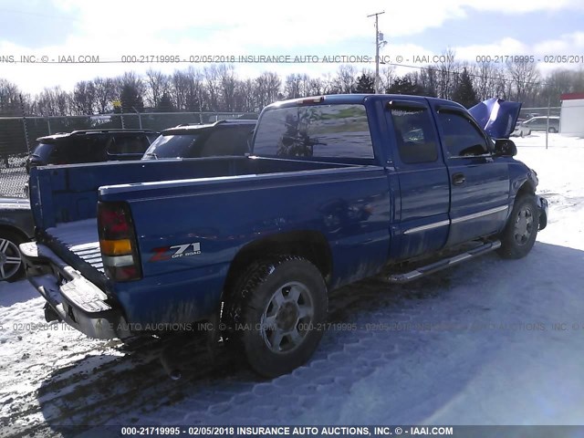 2GTEK19T541299790 - 2004 GMC NEW SIERRA K1500 BLUE photo 4