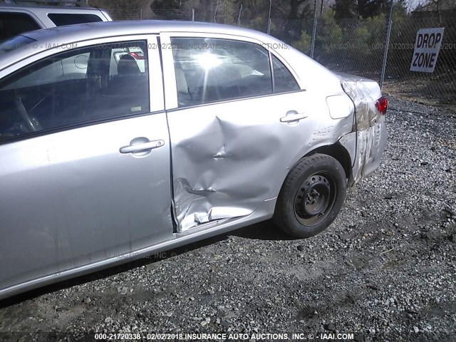 1NXBU4EE7AZ193911 - 2010 TOYOTA COROLLA S/LE/XLE SILVER photo 6