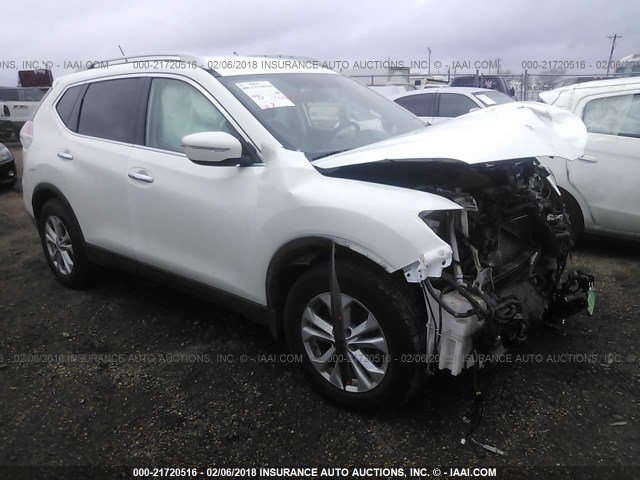 5N1AT2ML5EC761524 - 2014 NISSAN ROGUE S/SL/SV WHITE photo 1