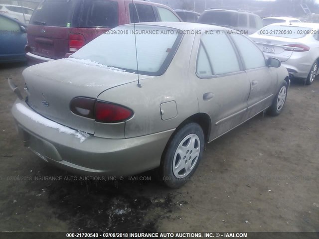 1G1JF5245Y7216003 - 2000 CHEVROLET CAVALIER LS GOLD photo 4