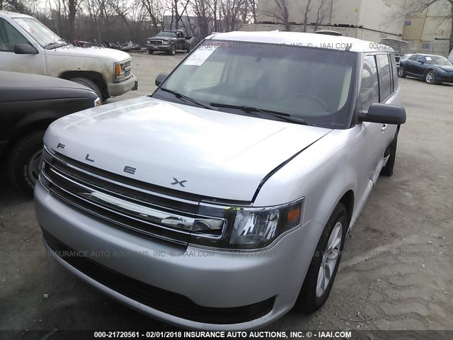 2FMGK5B82EBD09706 - 2014 FORD FLEX SE SILVER photo 2