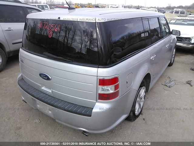 2FMGK5B82EBD09706 - 2014 FORD FLEX SE SILVER photo 4