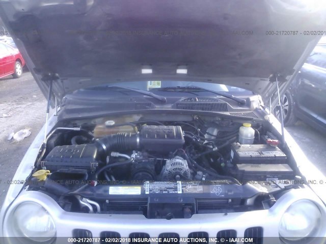 1J4GL48K23W569463 - 2003 JEEP LIBERTY SPORT/FREEDOM ვერცხლისფერი ფოტო 10