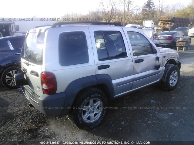 1J4GL48K23W569463 - 2003 JEEP LIBERTY SPORT/FREEDOM ვერცხლისფერი ფოტო 4