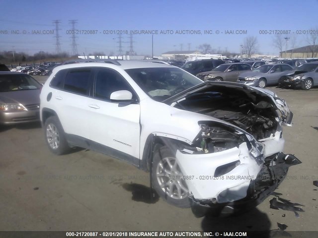 1C4PJMCBXFW734697 - 2015 JEEP CHEROKEE LATITUDE WHITE photo 1