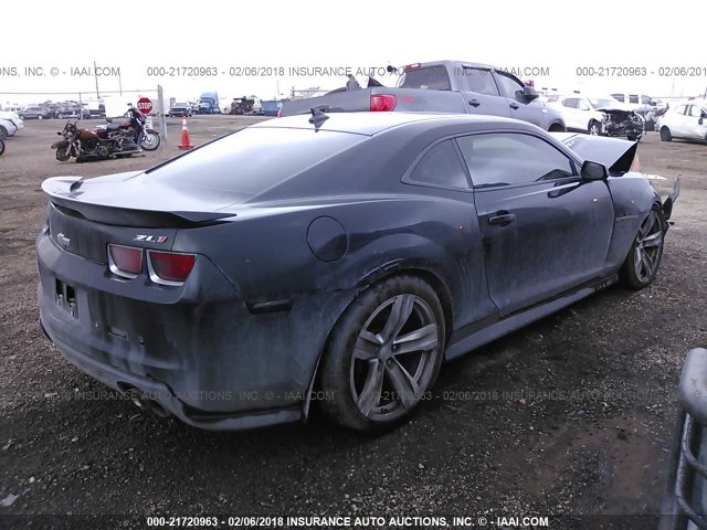 2G1FL1EP8D9803687 - 2013 CHEVROLET CAMARO ZL1 BLACK photo 4