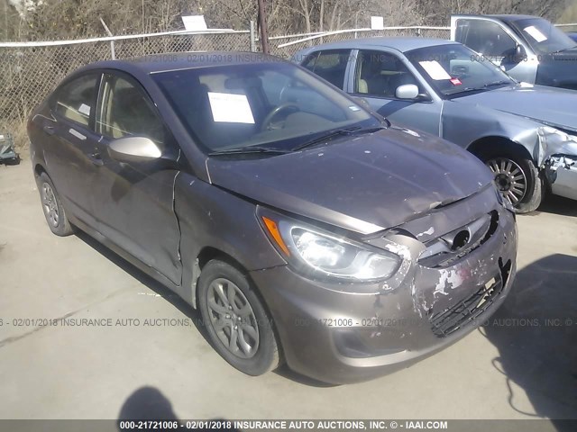 KMHCT4AE4DU503871 - 2013 HYUNDAI ACCENT GLS/GS GRAY photo 1