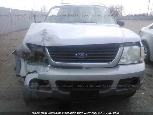 1FMZU73E82UC86568 - 2002 FORD EXPLORER XLT SILVER photo 6